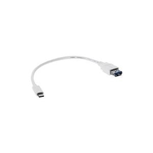 Helos USB-C 3.1 Stecker auf USB-A Buchse weiss, 0,22m USB 3.1 Adapter für zb. Chromebook, Apple ect.. (129281)