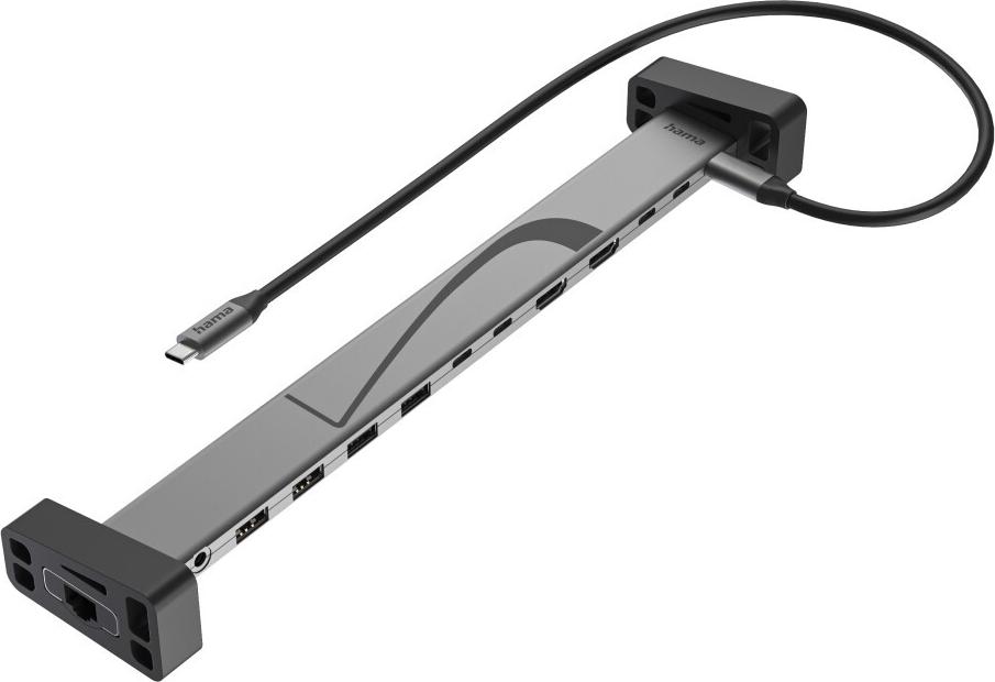 Hama USB-C-Docking-Station Connect2Office Work, Silikon-Standfüße, 12 Ports (00200149)