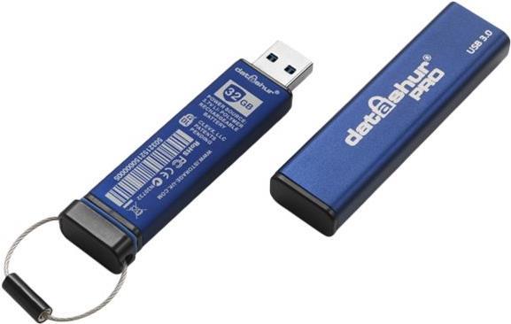 iStorage datAshur Pro 32 GB USB 3.0 AES-XTS 256-Bit Blau