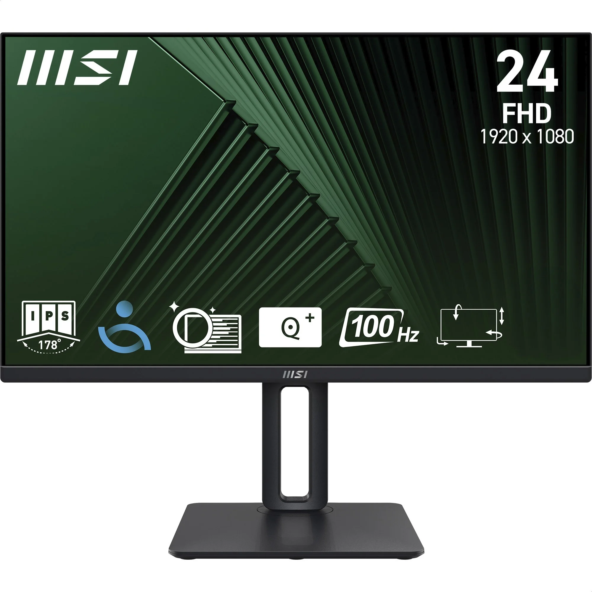 MSI PRO MP245PG LED-Monitor 60 cm (23.8 Zoll), schwarz, FullHD, IPS, Adaptive-Sync, 100Hz Panel (9S6-3PC19M-003)