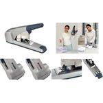 LEITZ Blockheftgerät/Superheftgerät 5553, silber Heftleistung: 120 Blatt, Einlegetiefe: 56 mm, für Heft- (5553-00-84)