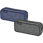herlitz Doppel-Schlamper-Etui "Knitted Fabric", sortiert aus Nylon, 2 Fächer, 2 Reißverschlüsse, - 2 Stück (50027682)