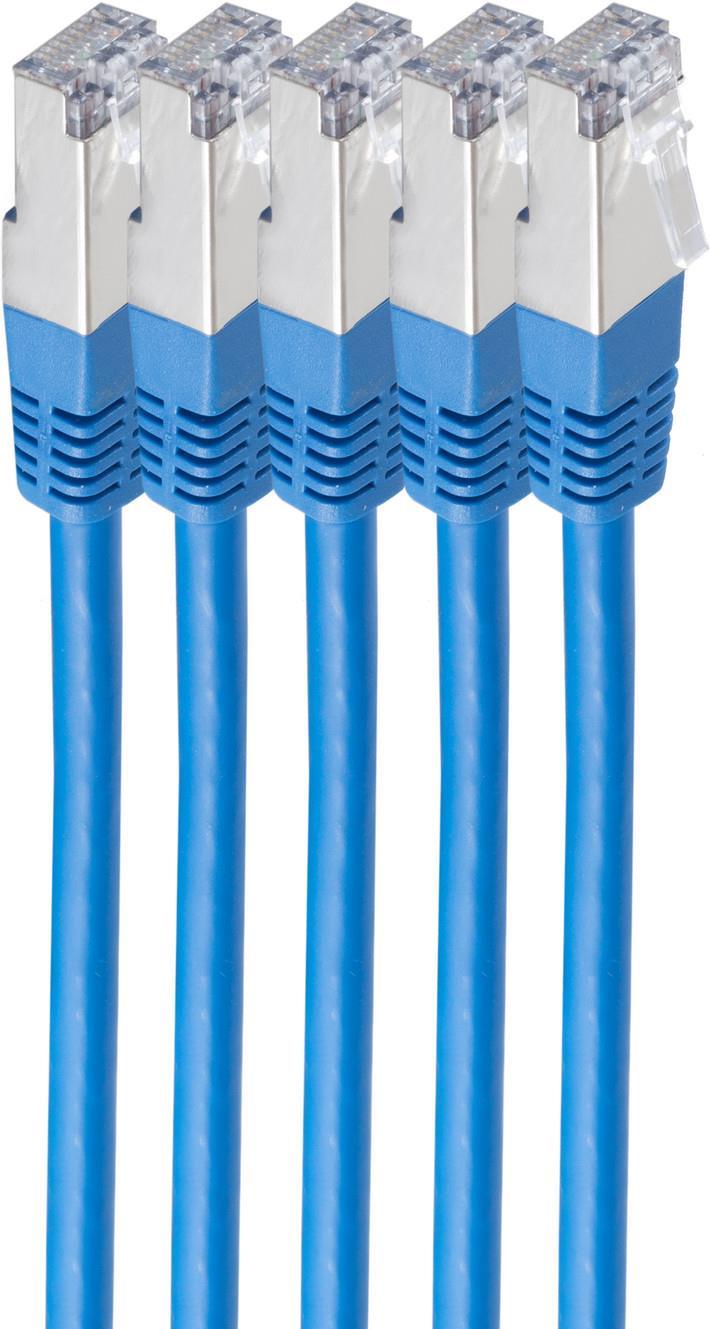 shiverpeaks BS75711-H0.25B-SET5 Netzwerkkabel Blau 0,25 m Cat6 S/FTP (S-STP) (BS75711-H0.25B-SET5)