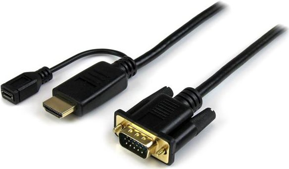 StarTech.com 10ft HDMI to VGA Active Converter Cable HDMI to VGA Adapter (HD2VGAMM10)