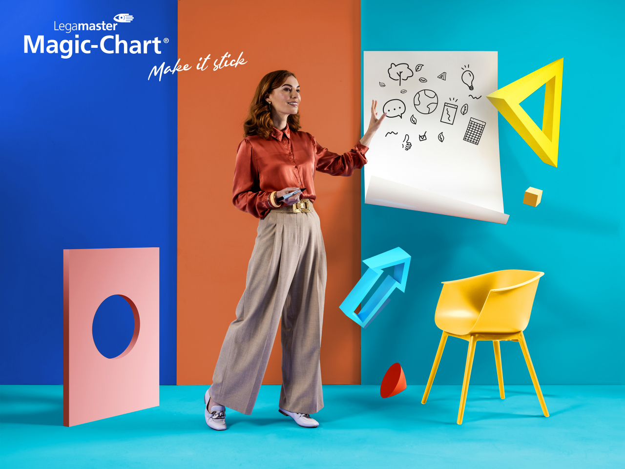 Legamaster Magic-Chart Flipchart-Folie 90 x 120 cm Polypropylen Weiß