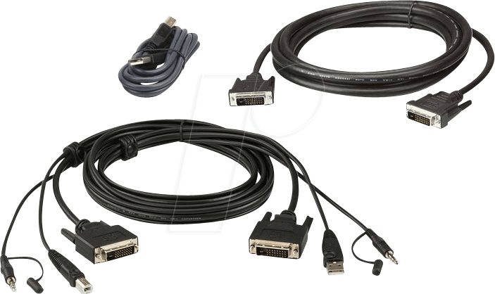 Aten 1,8 M USB DVI-D Dual-Link Dual Display Secure KVM Kabel-Set (2L-7D02UDX3)