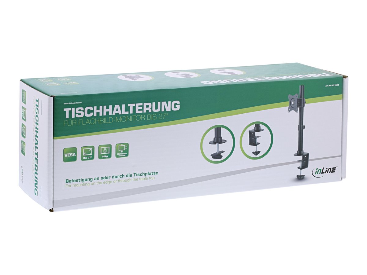 InLine Desk Bracket Tischhalterung 27" Schwarz