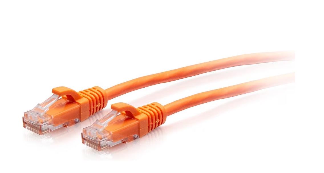 C2G Cat6a Slim Patchkabel 0,3 m U/UTP RJ-45 orange 28 AWG