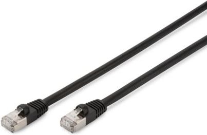 DIGITUS CAT6 S/FTP Outdoor-Patchkabel AWG 27/7 2xRJ45 UV beständig -30 C bis zu +80 C schwarz 1m (DK-1644-010/BL-OD)