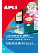 agipa Universal-Etiketten oval, 63,5 x 42,3 mm, creme für Inkjet- / Laserdrucker und Kopierer - 1 Stück (11799)