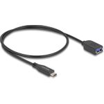 DeLOCK 60568 USB Kabel 0,5 m USB 3.2 Gen 2 (3.1 Gen 2) USB C USB A Schwarz (60568)