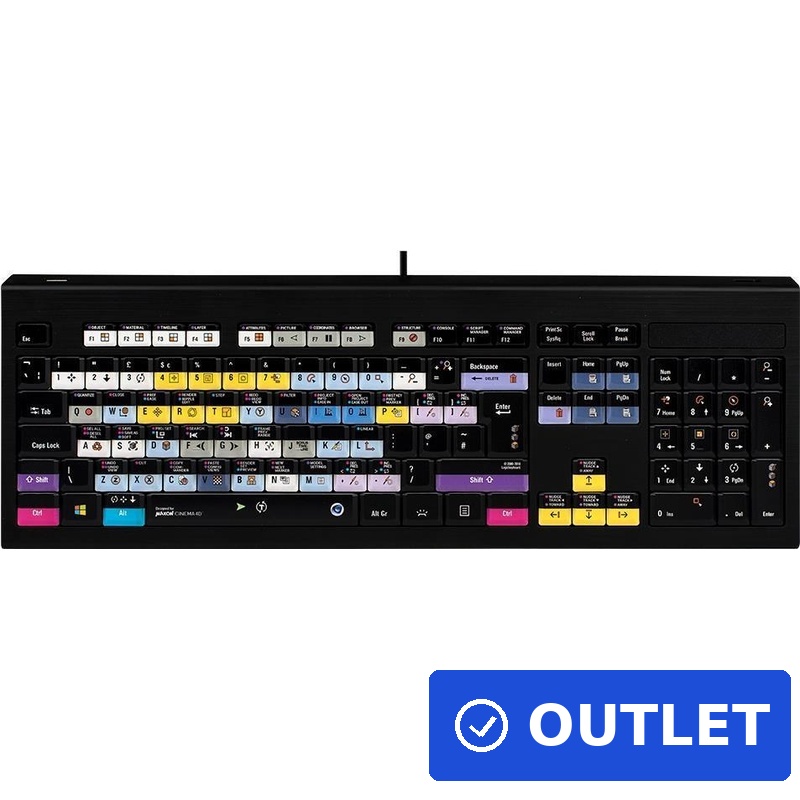 Logickeyboard Astra USB Englisch Schwarz - Mehrfarben (LKB-C4DB-APBH-UK) (B-Ware)