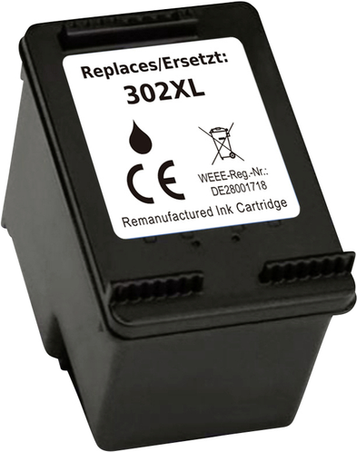 Renkforce Tintenpatrone ersetzt HP 302 (F6U68AE) Kompatibel Schwarz RF-I-HP302XLBK RF-5633222 (RF-5633222)