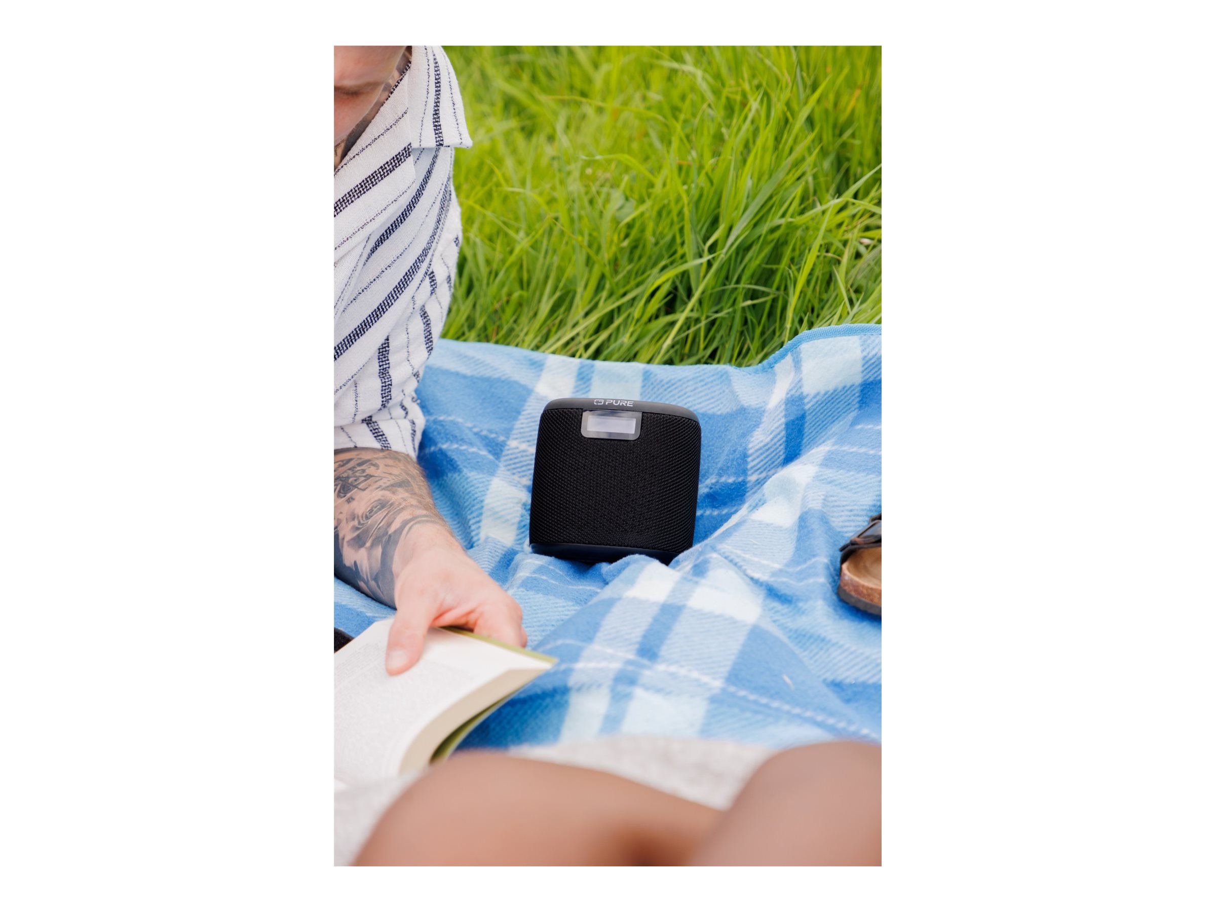 Pure Woodland Mini Tragbarer Lautsprecher Kabellos Bluetooth 5 Watt IP67 Schwarz