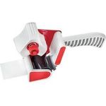 WESTEX Handabroller für Verpackungsklebeband, weiß/rot zum zeitsparenden, sauberen Verkleben von Kartonagen, - 1 Stück (96520010)