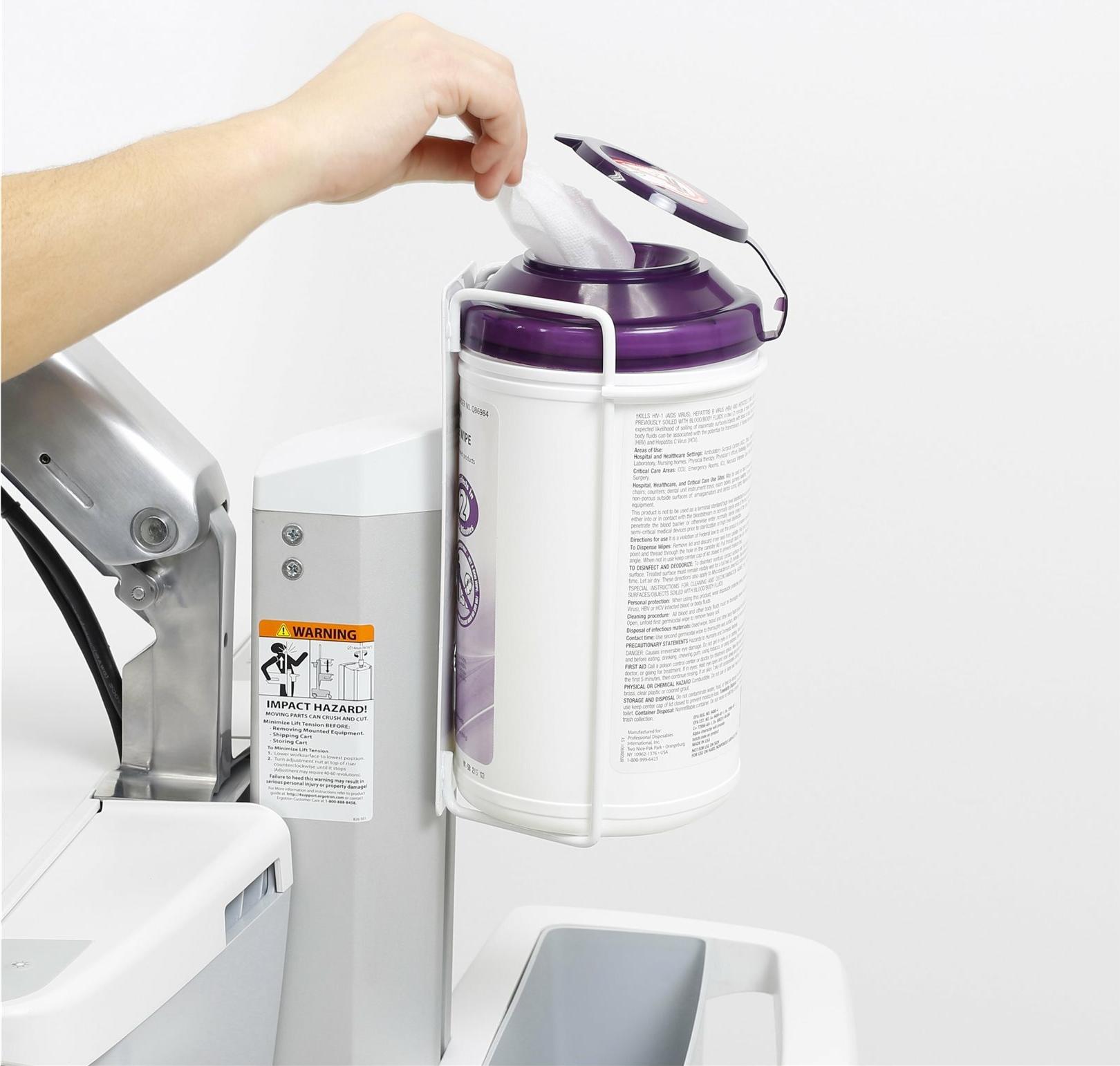 Ergotron T-Slot Wipes Holder Montagekomponente Weiß
