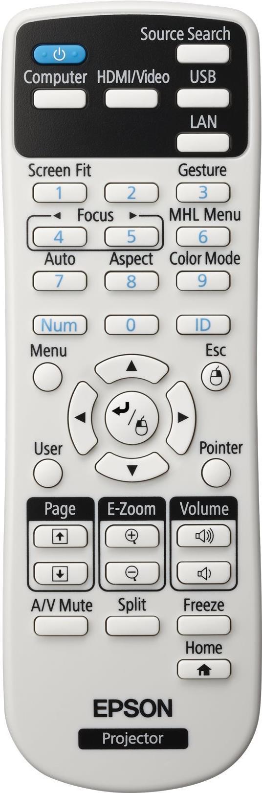 Epson EB-1795F 3LCD Full HD Beamer 1920x1080 3200 Lumen Schwarz/Weiß