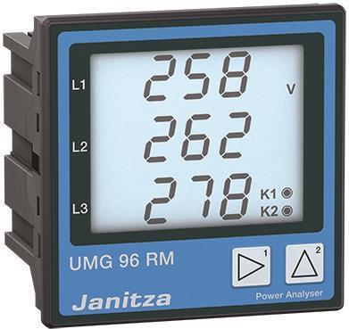 Janitza Electronic Netzanalysator 90-277VAC, 90-250VDC UMG 96RM-E #5222062 (5222062)