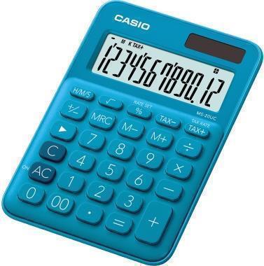 CASIO Tischrechner MS-20UC-BU-W-EC blau (MS-20UC-BU-W-EC)