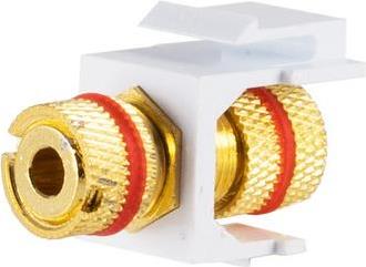 shiverpeaks ®-BASIC-S--Keystone Verbinder Audio Bananen-Buchse vergoldet, rot (BS08-10063)