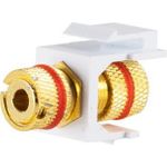 shiverpeaks ®-BASIC-S--Keystone Verbinder Audio Bananen-Buchse vergoldet, rot (BS08-10063)