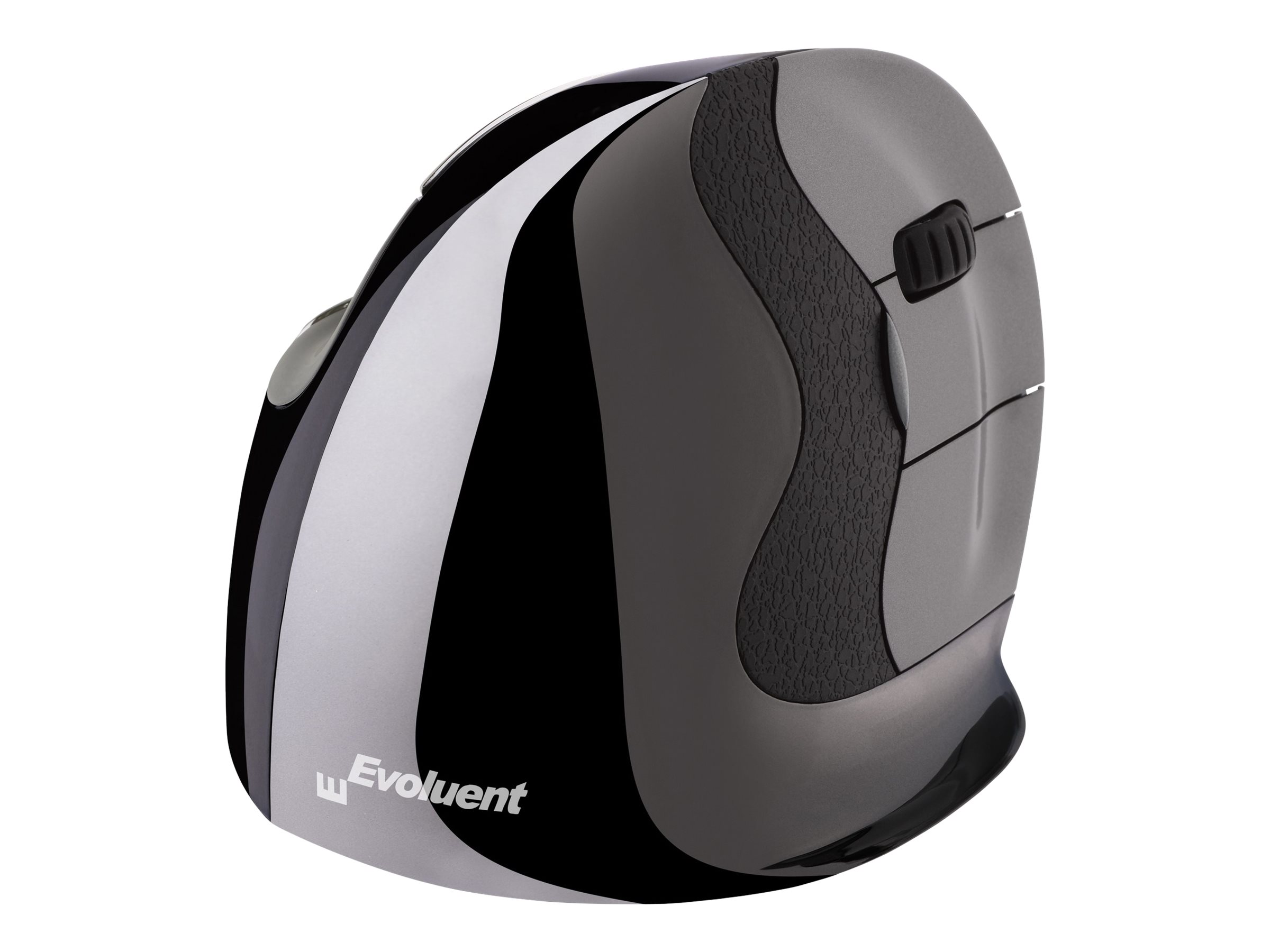 Evoluent VerticalMouse D Medium Kabellose Vertikale Maus 6 Tasten Laser Schwarz, Grau