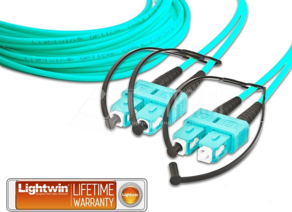 Lightwin LDP-50 SC-SC 4.0 OM3 Glasfaserkabel 4 m Aqua-Farbe (LDP-50 SC-SC 4.0 OM3)