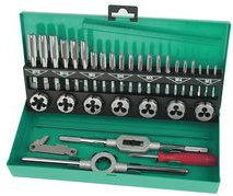 BRÜDER MANNESMANN Gewindeschneide-Satz, 32-teilig in Metallkassette, Material: Stahl, Wolframcarbid, Maße: - 1 Stück (M53250-B)