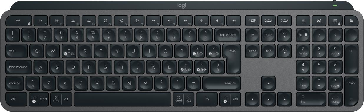 Logitech MX Keys S Tastatur Universal RF Wireless + Bluetooth QWERTY Italienisch Graphit (920-011575)