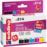 EDDING Druckerpatrone ersetzt Canon PGI-570XL+CLI-571XL Kompatibel Schwarz Cyan Magenta (18-514-01)
