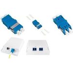 LogiLink LWL Kupplung-Set, 2x LC Duplex, ohne Flansch, blau 2x LC-Duplex Kupplung, SC-Simplex Ausbruch, einteiliges - 1 Stück (FA03LC7)
