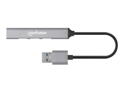 Manhattan 168427 USB-Hub 4-Port USB 3.2 Gen 1 Aluminium Space-grau