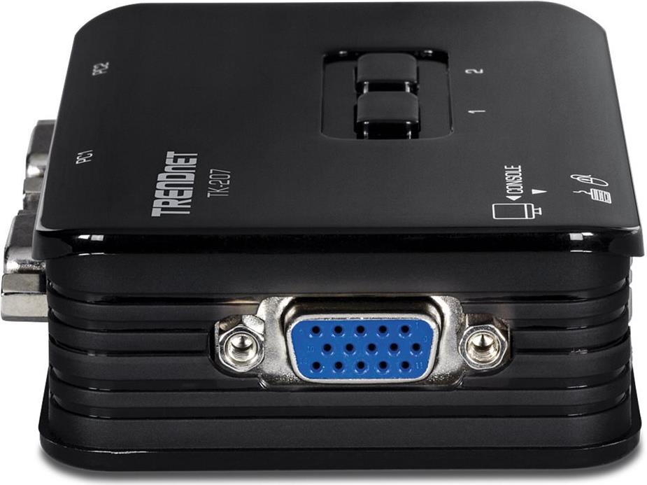 TRENDnet TK 207K KVM-Switch 2 Ports Blau