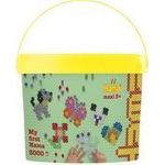 Hama Bügelperlen maxi + 4 Stiftplatten, im Eimer Durchmesser Bügelperle maxi: 10,0 mm, Nachfolger von 8804, - 1 Stück (8806)