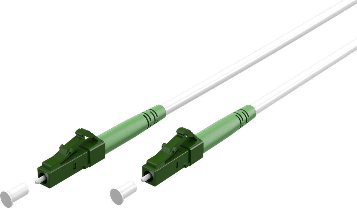 Goobay 59586 Glasfaserkabel 3 m LC/APC FTTH OS2 Weiß (59586)