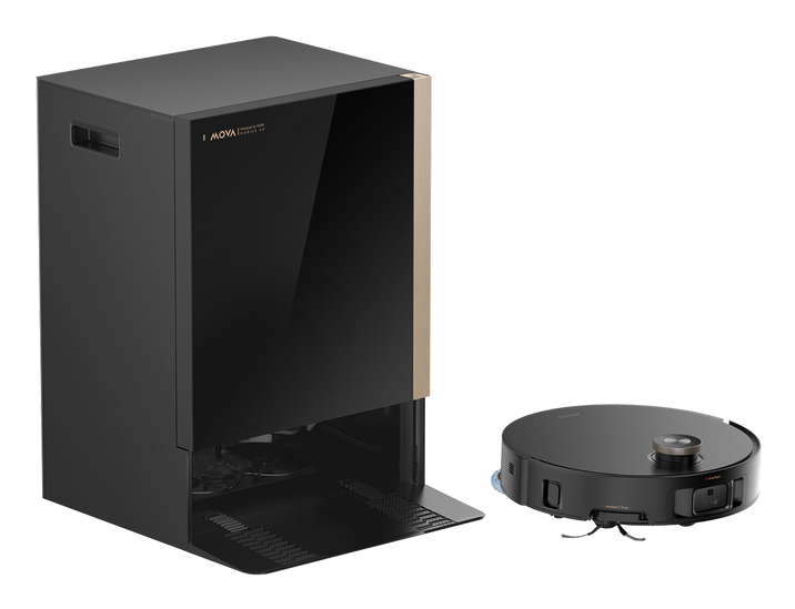 MOVA Mobius 60 Saug-Wisch-Roboter mit Reinigungsstation 30000 Pa HEPA Filter Schwarz