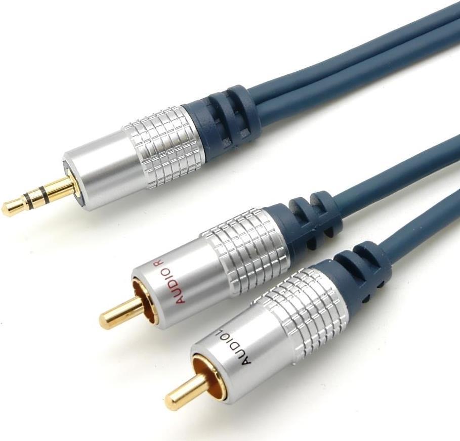 Kabel HiFi Audio Cinch 2-fach (St) - Klinke 3,5mm 3,0m*shiverpeaks professional* (30833MHQ)