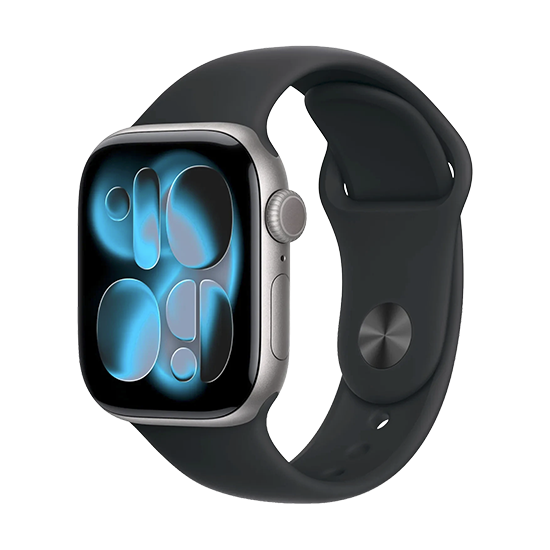 Apple Watch Series 11 GPS 42mm Space Grey Aluminium mit Black Sport Band S/M