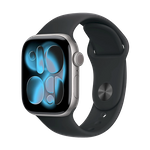 Apple Watch Series 11 GPS 42mm Space Grey Aluminium mit Black Sport Band S/M