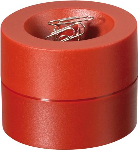 MAUL Klammernspender MAULpro, rund, Durchmesser: 73 mm, rot Höhe: 60 mm - 1 Stück (3012325)