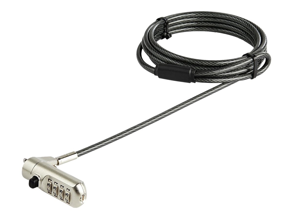StarTech.com LTLOCKNANO Sicherheitskabelschloss 2 m Kombinationsschloss Schwarz, Silber