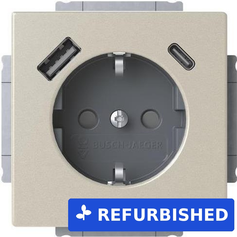 Busch-Jaeger SCHUKO Steckdose USB-A+C 20 EUCB2USBAC-866 (2CKA002011A6314) (B-Ware)