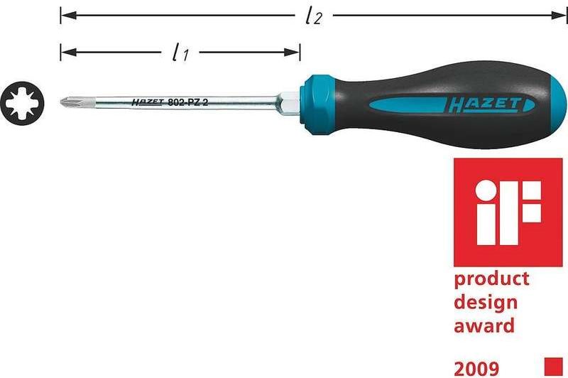 Hazet HEXAnamic®-Schraubendreher, Pozidrivschrauben PZ (802-PZ2)