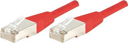 Patchkabel S/FTP (PIMF), CAT.6A EIA/TIA, Class EA, rot, 1,0 m Patchkabel mit besonders schmalem Knickschutz (858302)