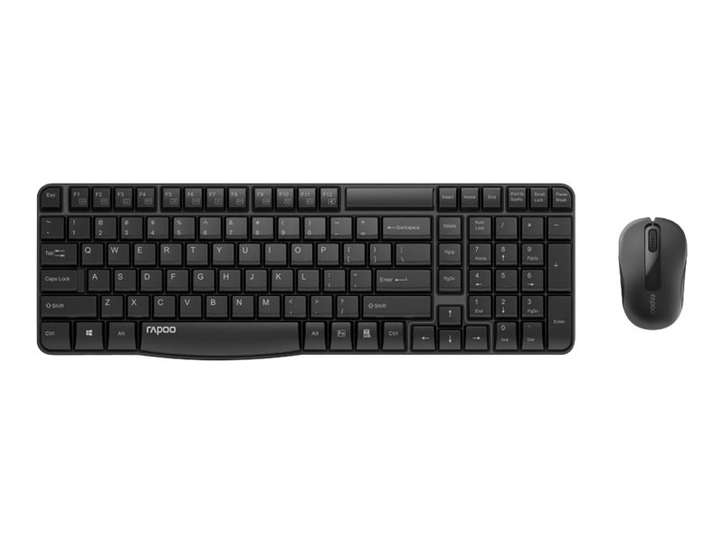 Rapoo X1800S Kabelloses Tastatur-Maus-Set 2.4 GHz QWERTZ Schwarz