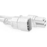 ACT Powercord C14 - C15 white 2 m Weiß C14-Koppler C15-Koppler (AK5437)