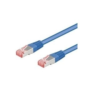 Wentronic Goobay CAT 6 Patchkabel, S/FTP (PiMF), Blau, 3 m - LSZH halogenfrei, Kupfer (68269)