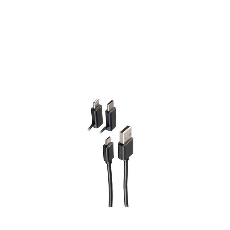 ShiverPeaks BS14-15035 USB-Kabel 2 m USB 2.0 USB A Micro-USB B Schwarz