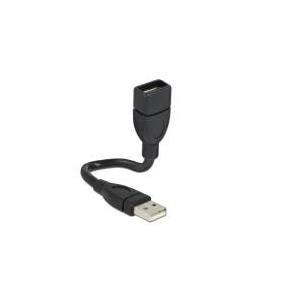 DeLOCK ShapeCable - USB-Verlängerungskabel - USB Typ A, 4-polig (M) - USB Typ A, 4-polig (W) - 15cm - Schwarz (83497)