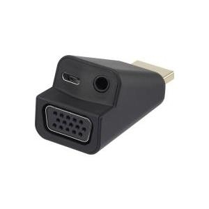 Renkforce HDMI / VGA Adapter [1x HDMI-Stecker => 1x VGA-Buchse, Klinkenbuchse 3.5 mm] Schwarz Renkforce (041C142)